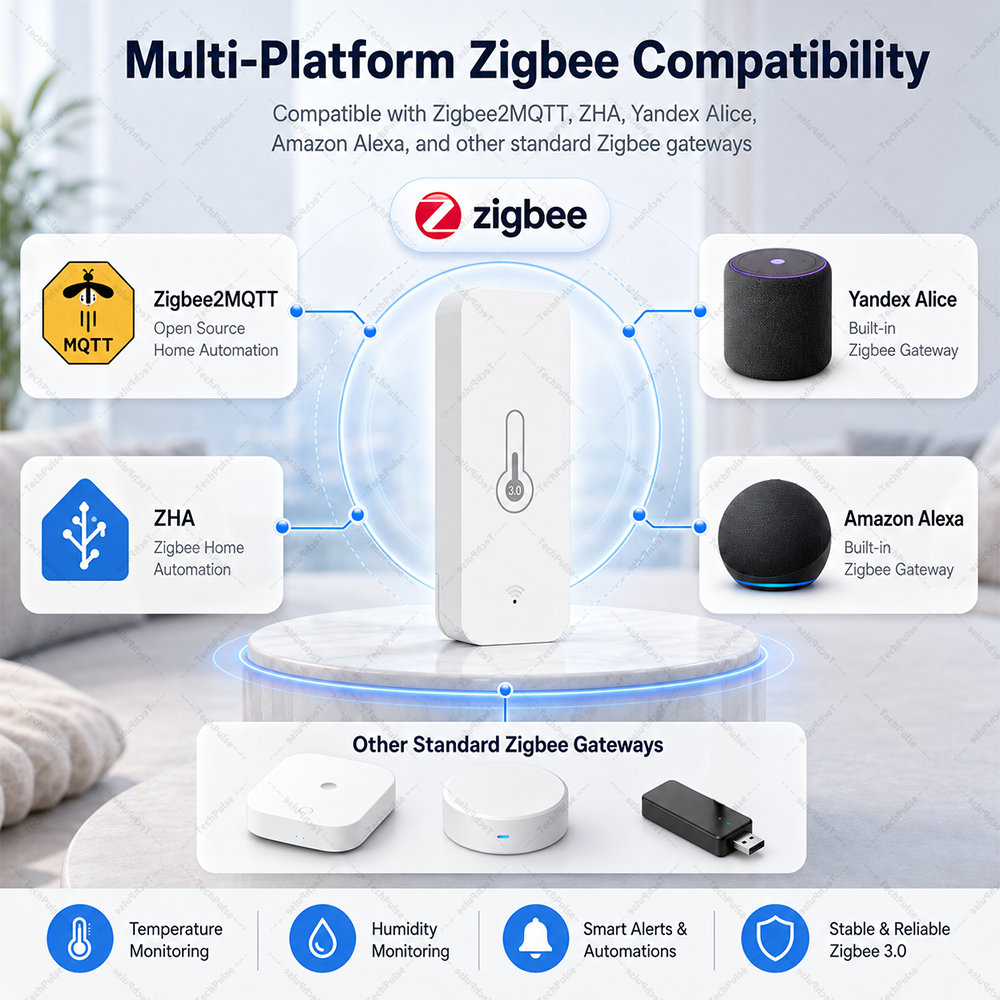 Smart Home Mqtt - Zigbee 3.0 Temperature and Humidity Sensor