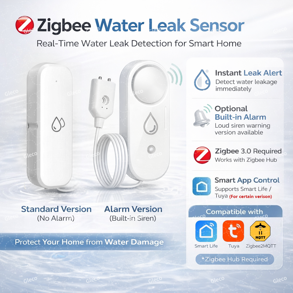 Smart Home Mqtt - Zigbee Water Leak Detector Smart Home