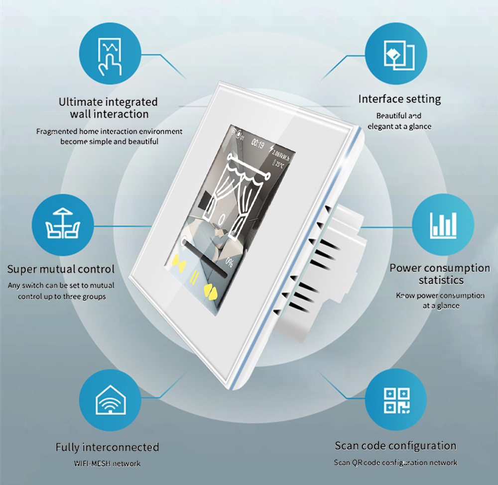 LCD WiFi Smart Curtain Switch  - Smart Home Apple avis et prix