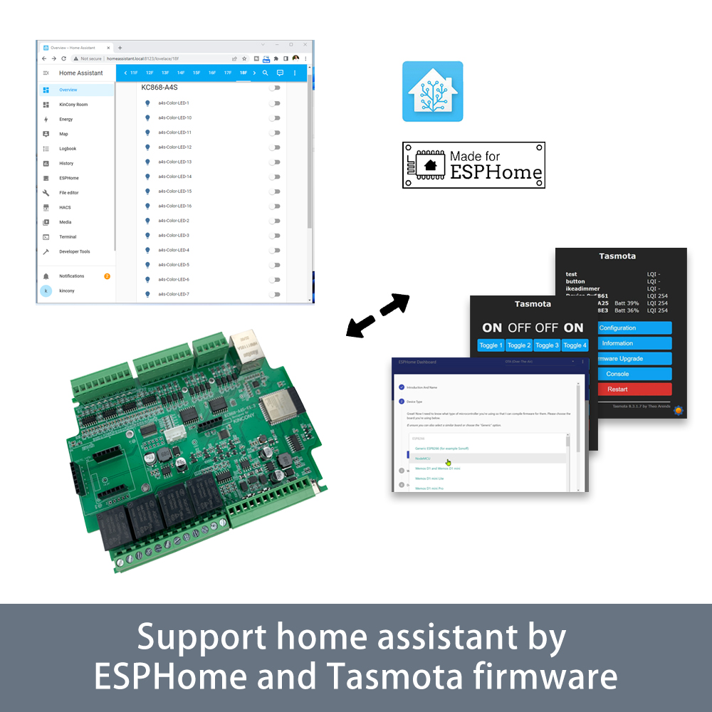 KC868-A4S ESP32 ESPhome Tasmot - Smart Home Mqtt avis et prix
