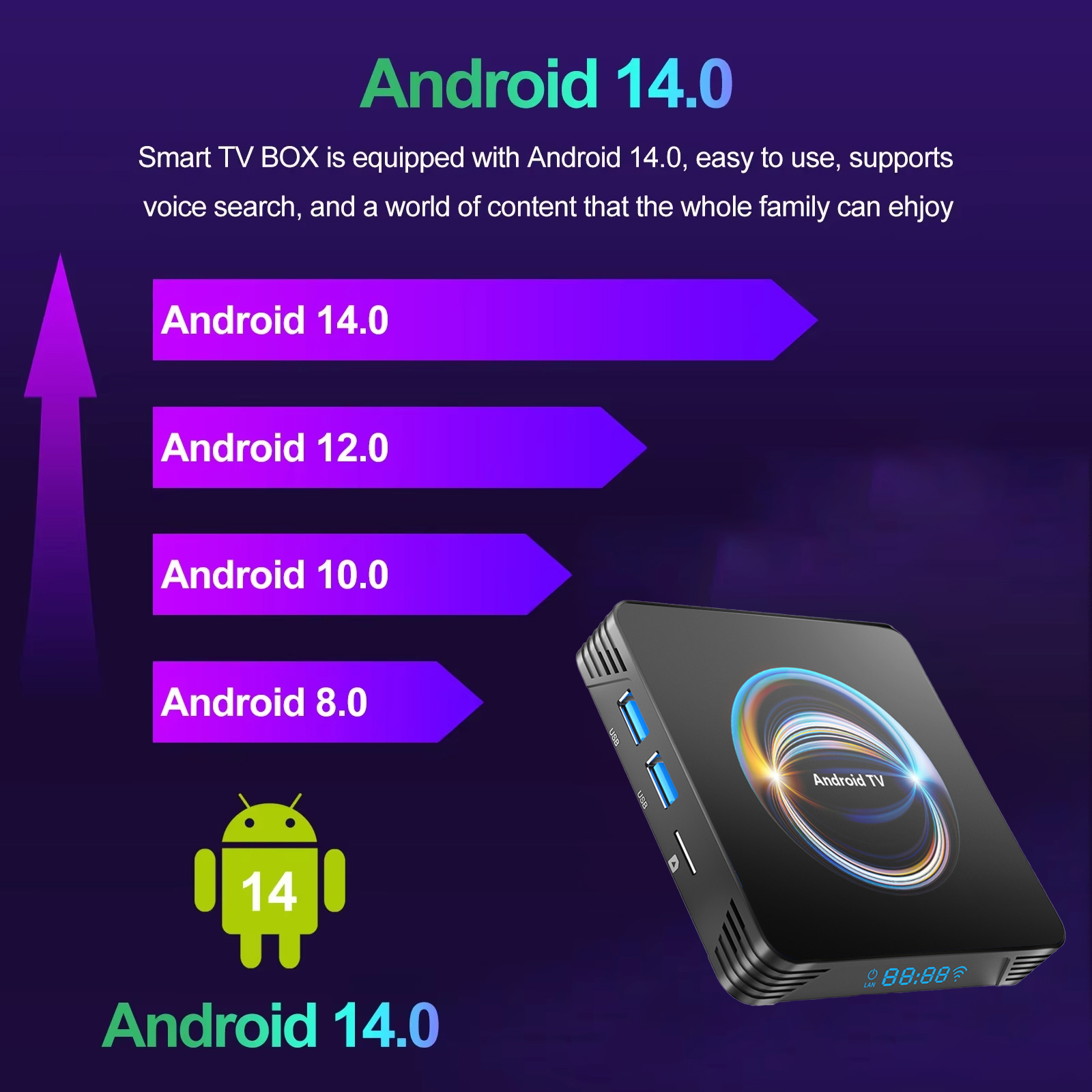 Android 16.0 TV Box 4K HD Stre - Smart Home Youtube avis et prix