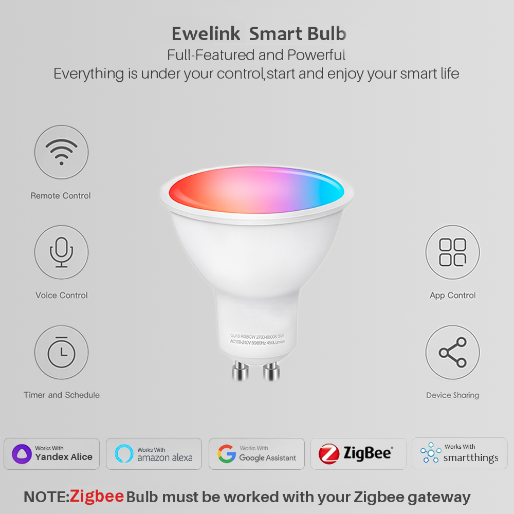 Ewelink GU10 Zigbee LED Bulbs  - Smart Home Samsung avis et prix