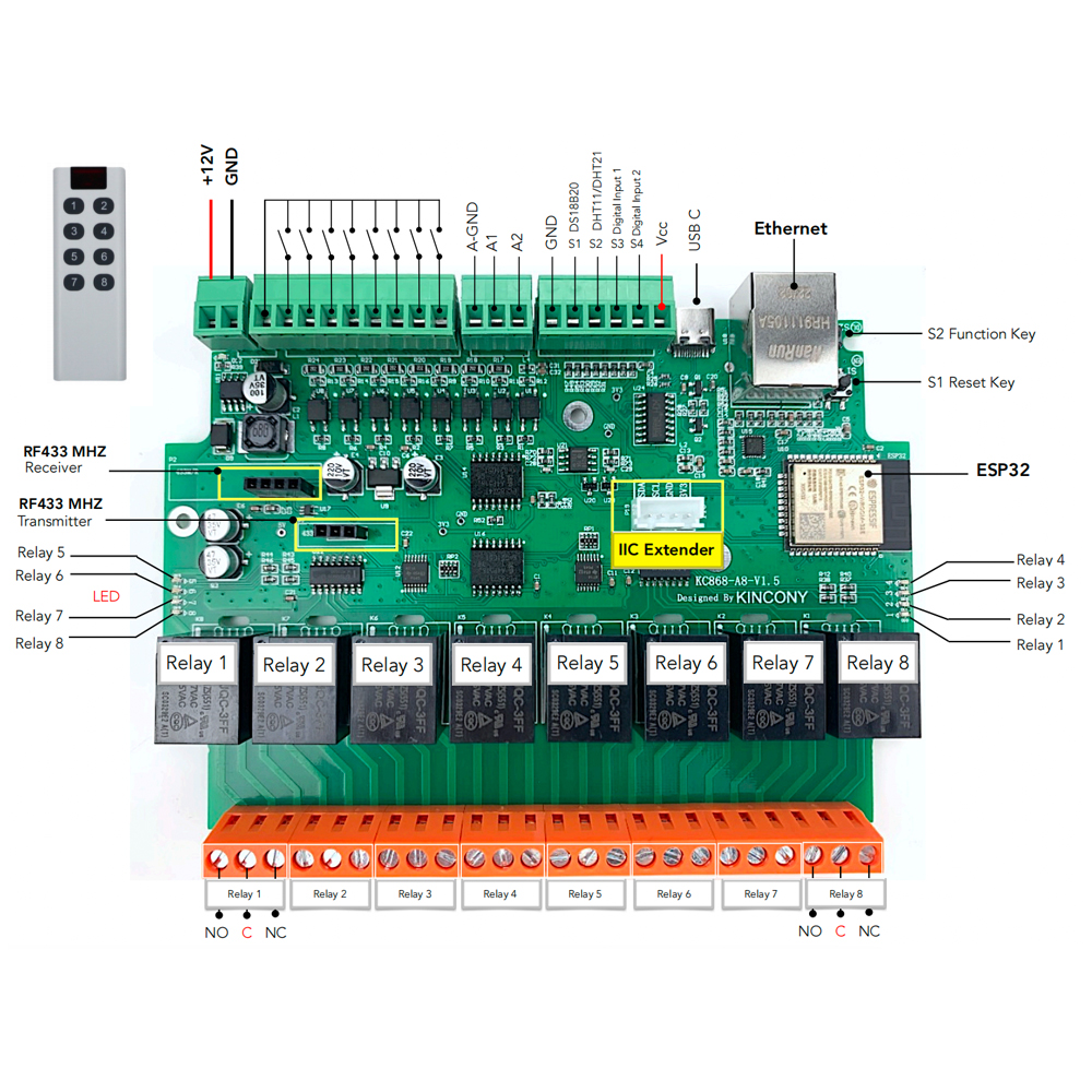 Kincony A8 ESP32 Development B - Smart Home Mqtt avis et prix