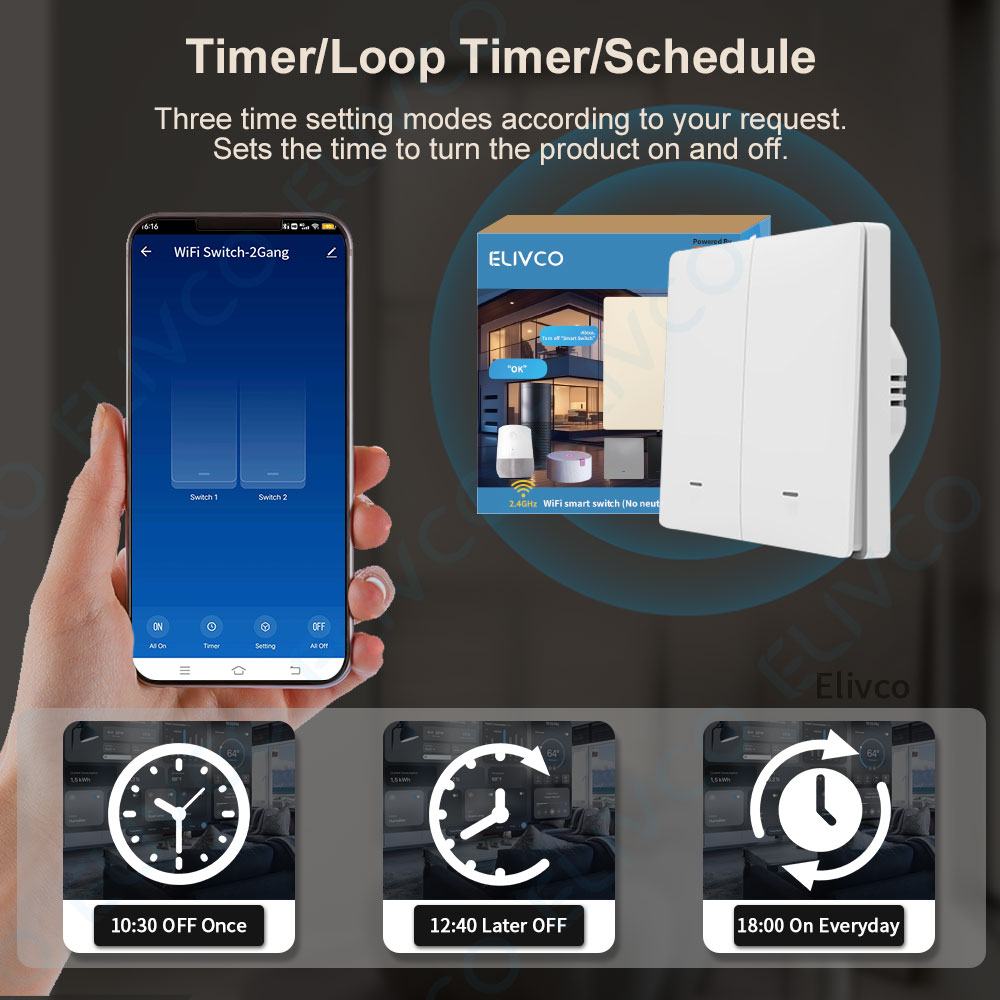 Tuya Wifi Smart Switch No Neut - Tuya Smart Switch avis et prix