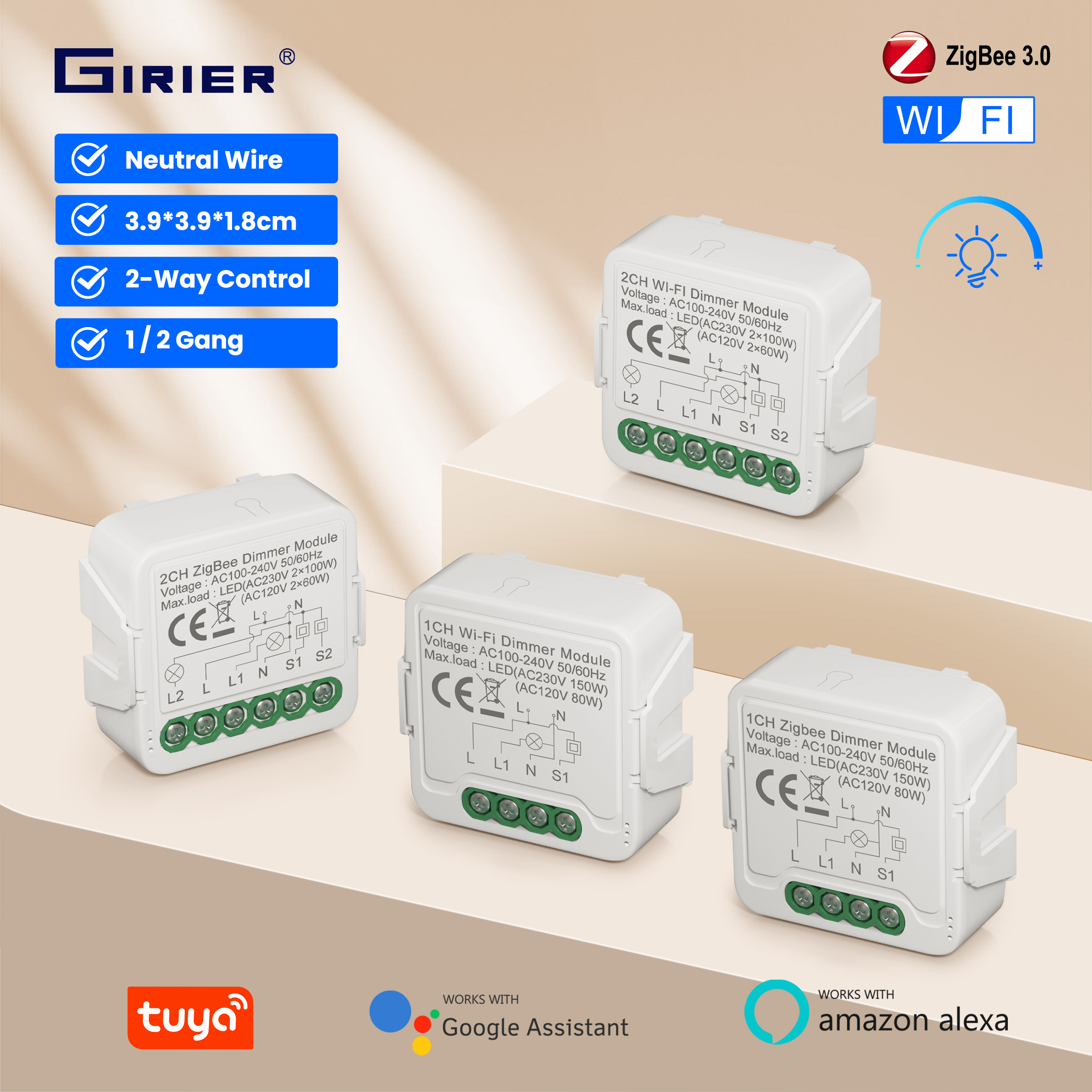 GIRIER Tuya Smart WiFi ZigBee  - Tuya Smart Switch avis et prix