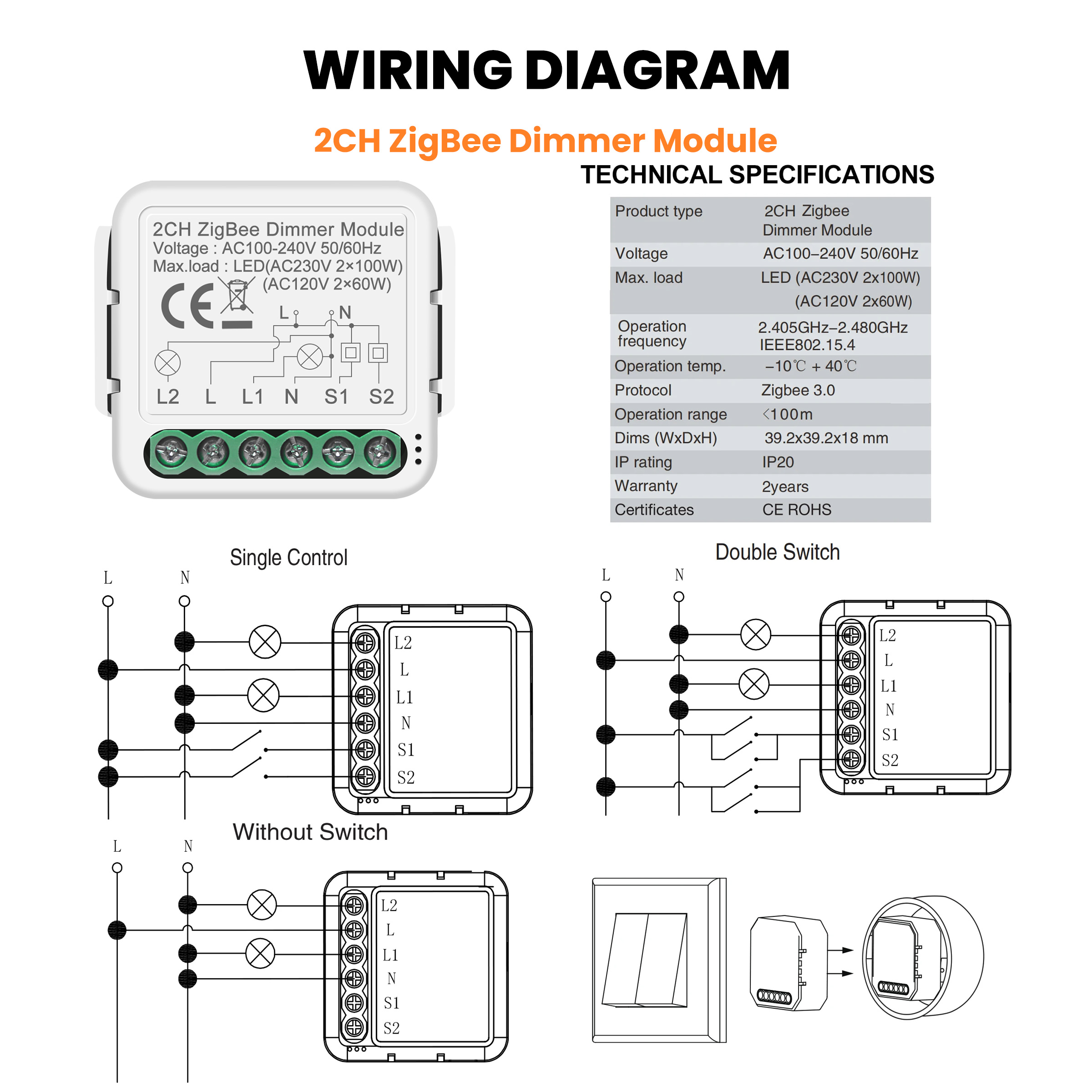GIRIER Tuya Smart WiFi ZigBee  - Tuya Smart Switch avis et prix