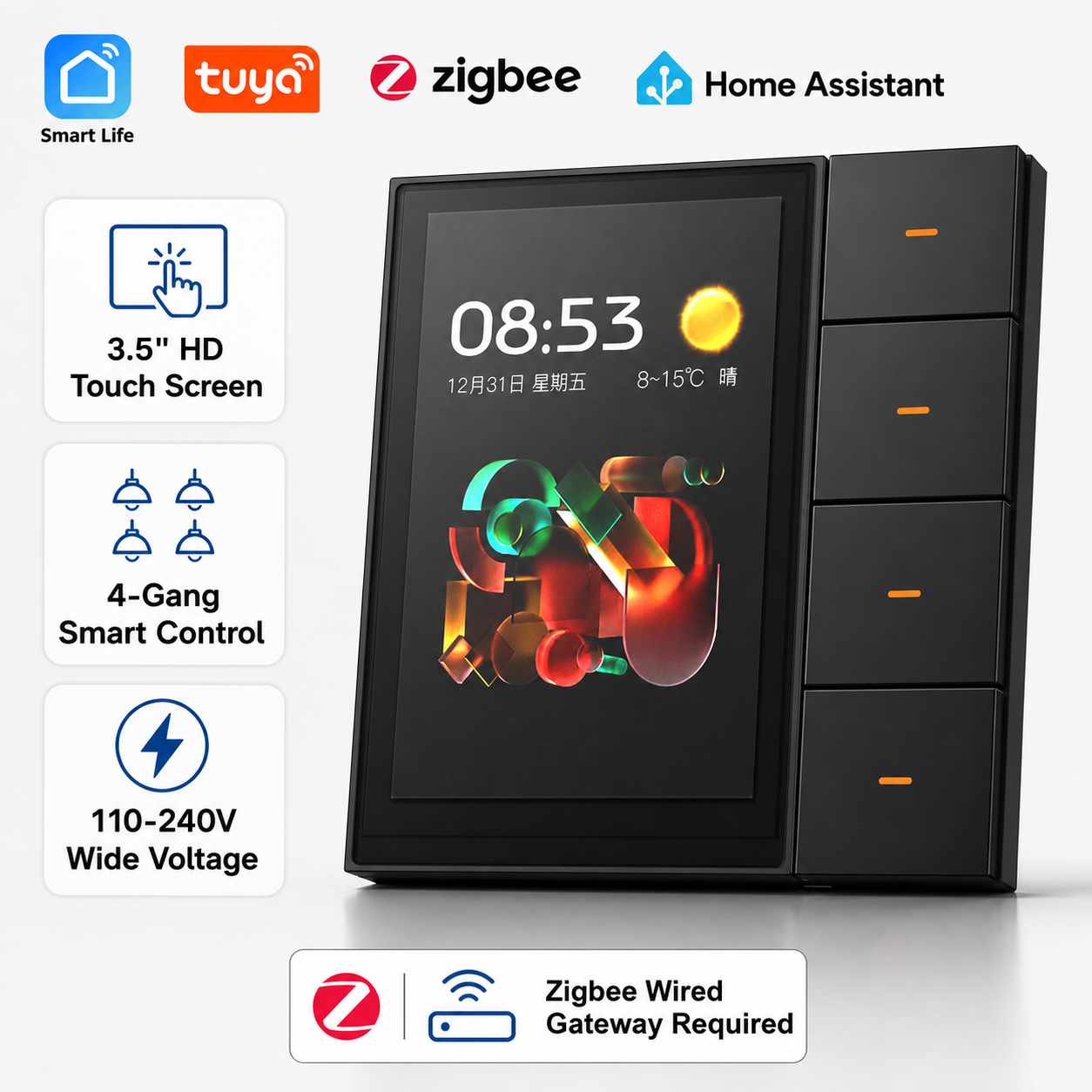 F3-pro Tuya Smart Panel ZigBee - Smart Home Devices avis et prix