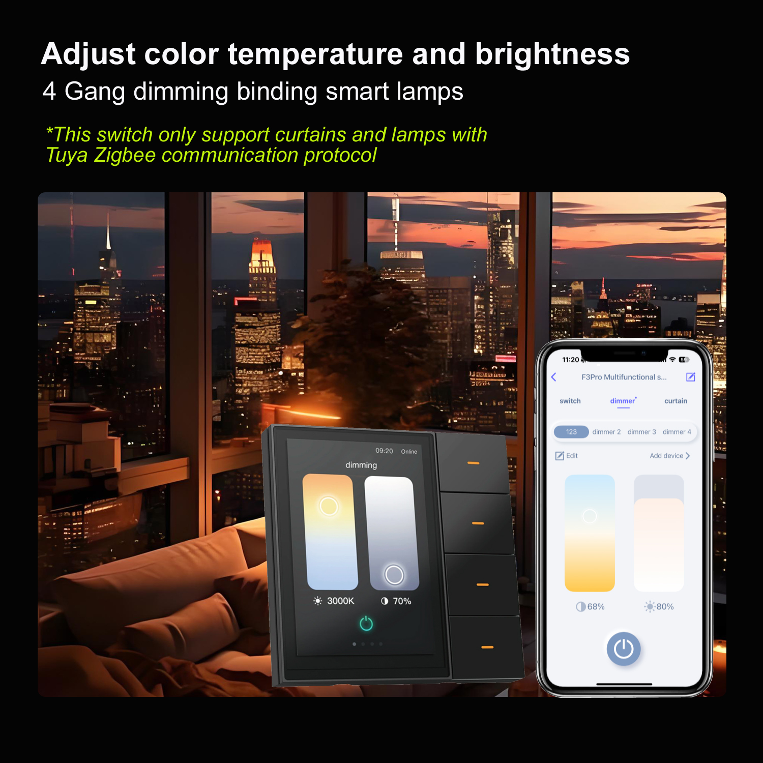 F3-pro Tuya Smart Panel ZigBee - Smart Home Devices avis et prix