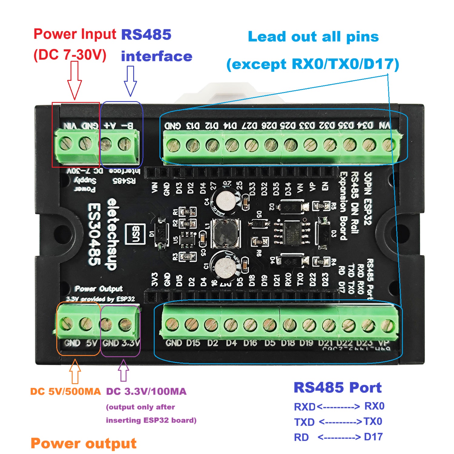 DC 7-30V Power Input 5V 3.3V O - Smart Home Mqtt avis et prix