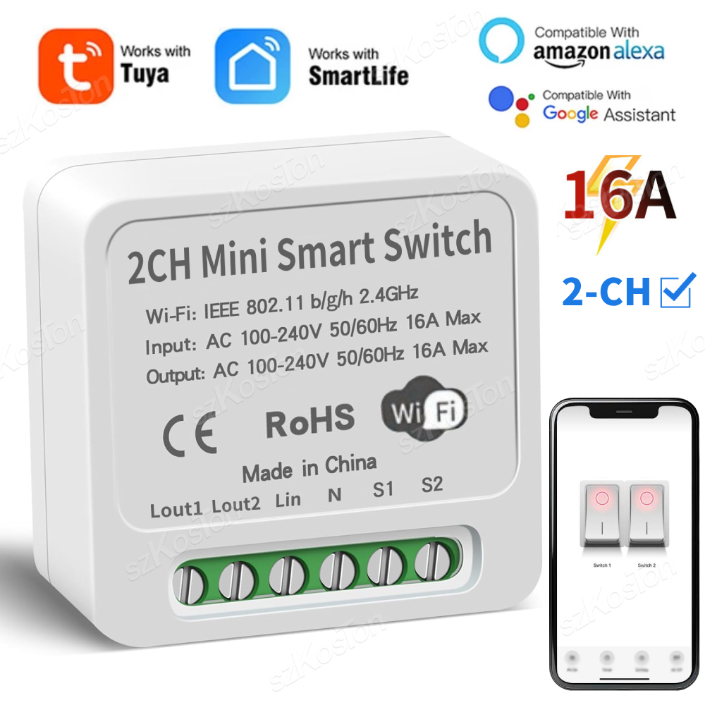 16A Tuya WiFi Smart Switch Mod - Tuya Smart Switch avis et prix