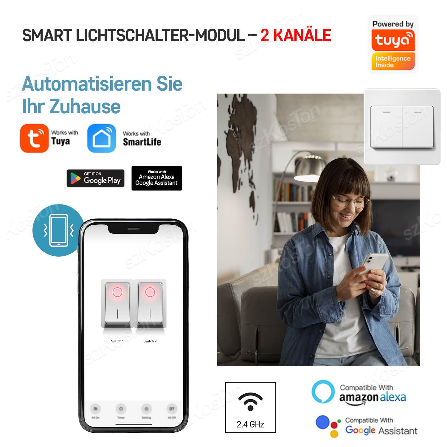 16A Tuya WiFi Smart Switch Mod - Tuya Smart Switch avis et prix