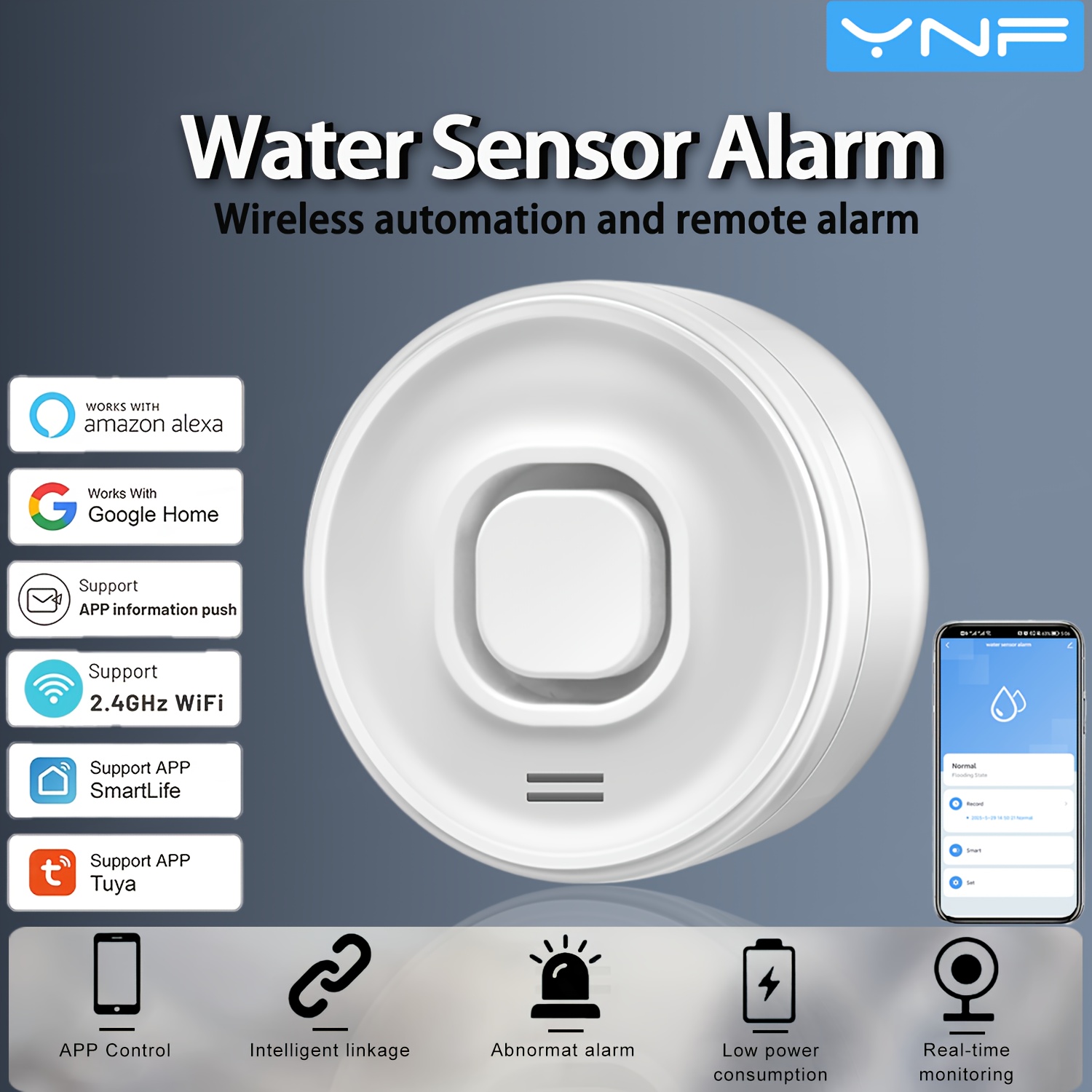 YNF Smart WiFi Water Leak Dete - Smart Home Ynf avis et prix