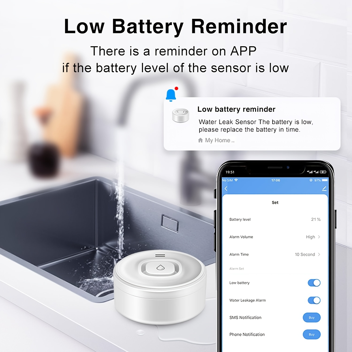 YNF Smart WiFi Water Leak Dete - Smart Home Ynf avis et prix