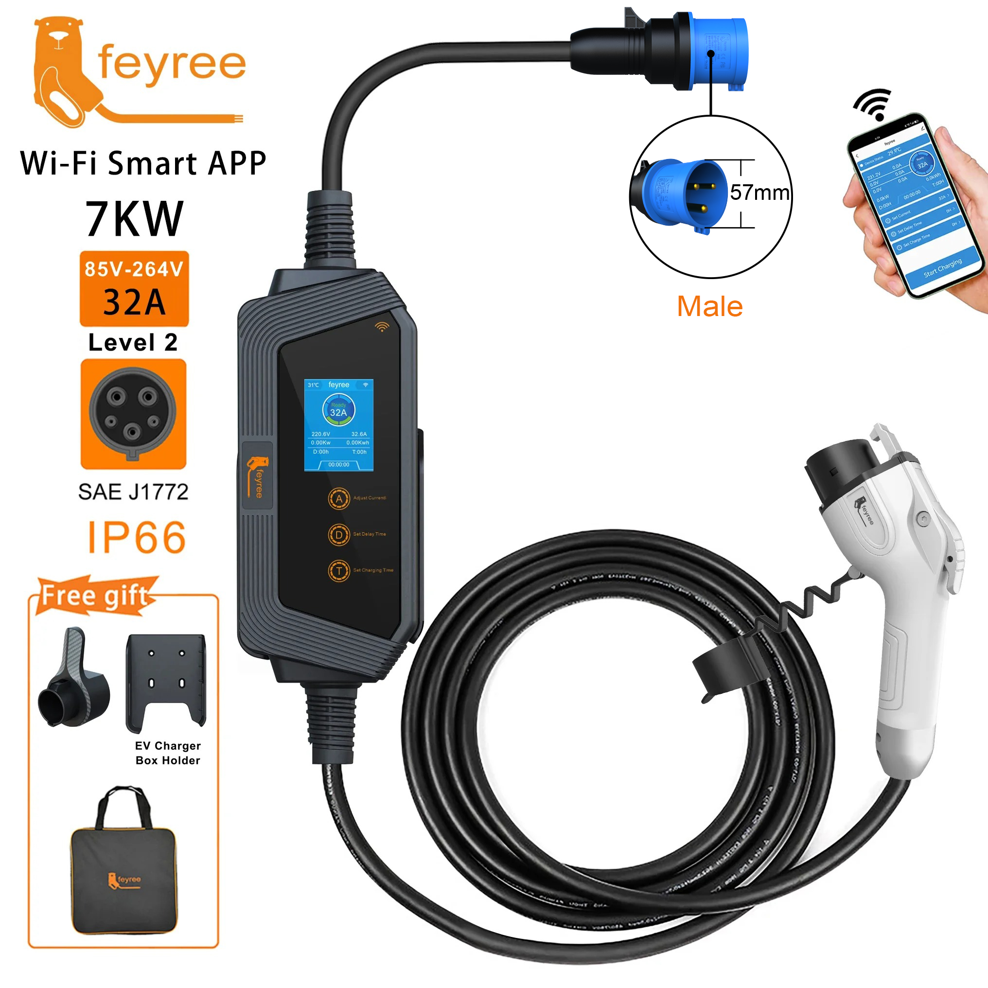 feyree Type1 Portable EV Charg - Smart Home For Pc avis et prix