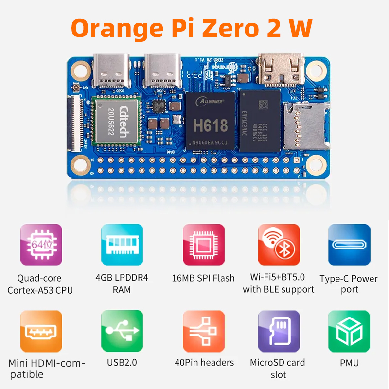Orange Pi Zero 2W 4GB 2GB 1.5G - Smart Home For Pc avis et prix