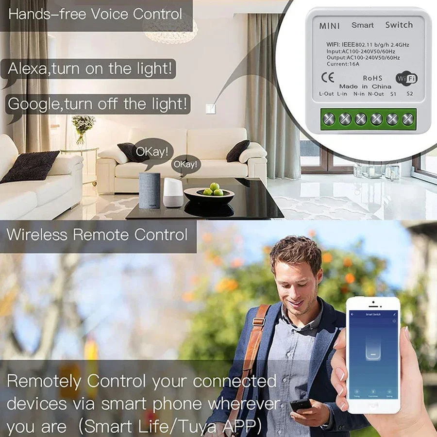 16A 20A Tuya Smart WiFi Switch - Tuya Smart Switch avis et prix