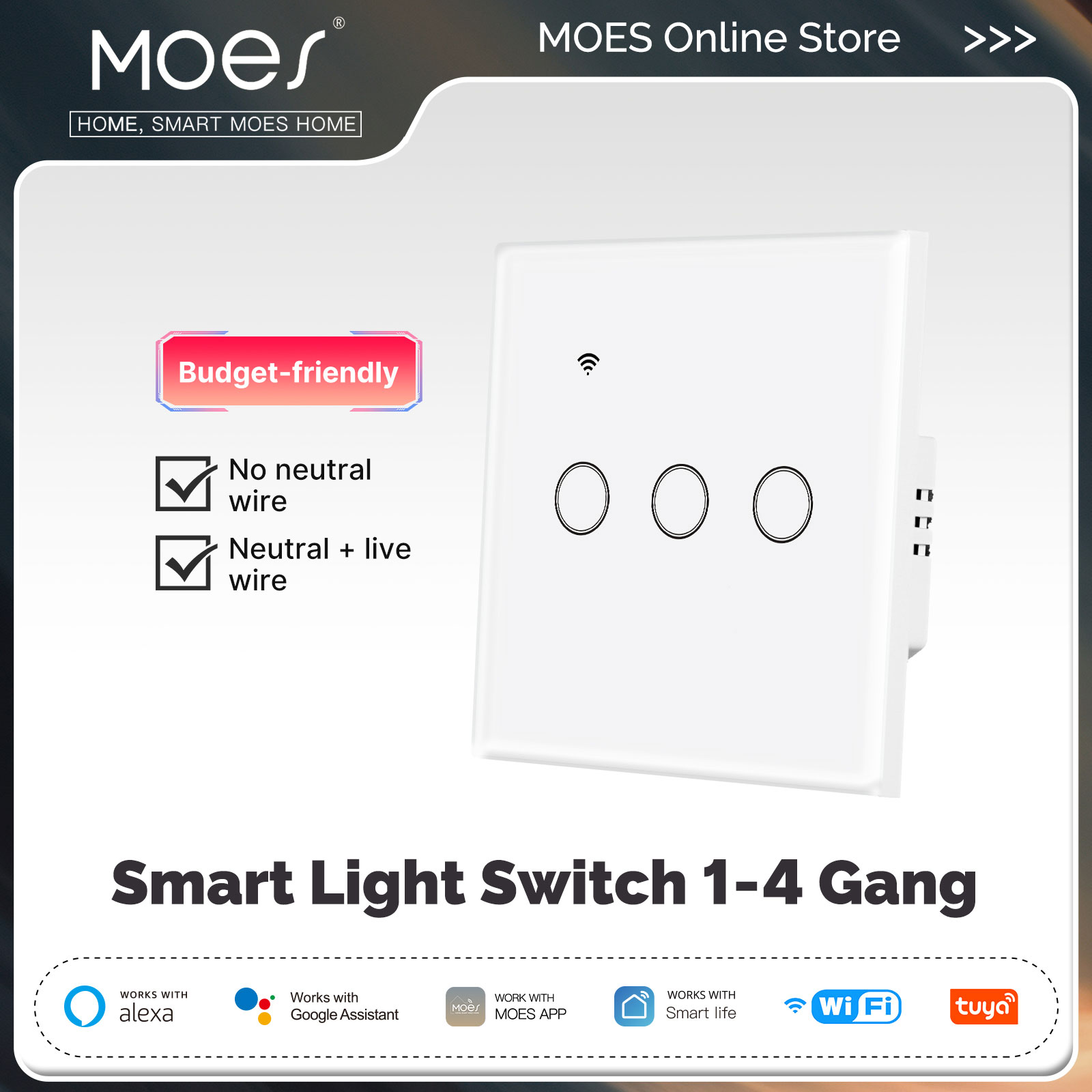 Tuya WiFi Smart Light Switch G - Tuya Smart Switch avis et prix