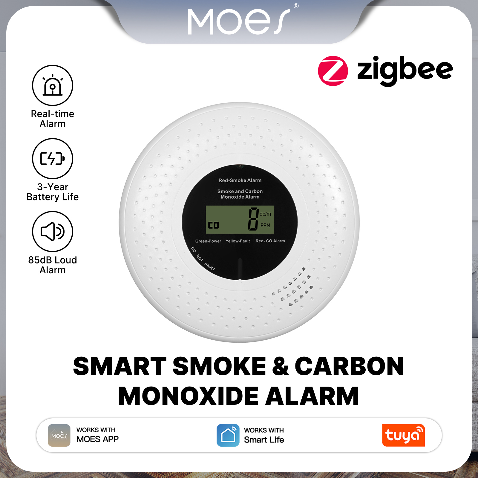 MOES Tuya Zigbee Smart Smoke C - Smart Home News avis et prix