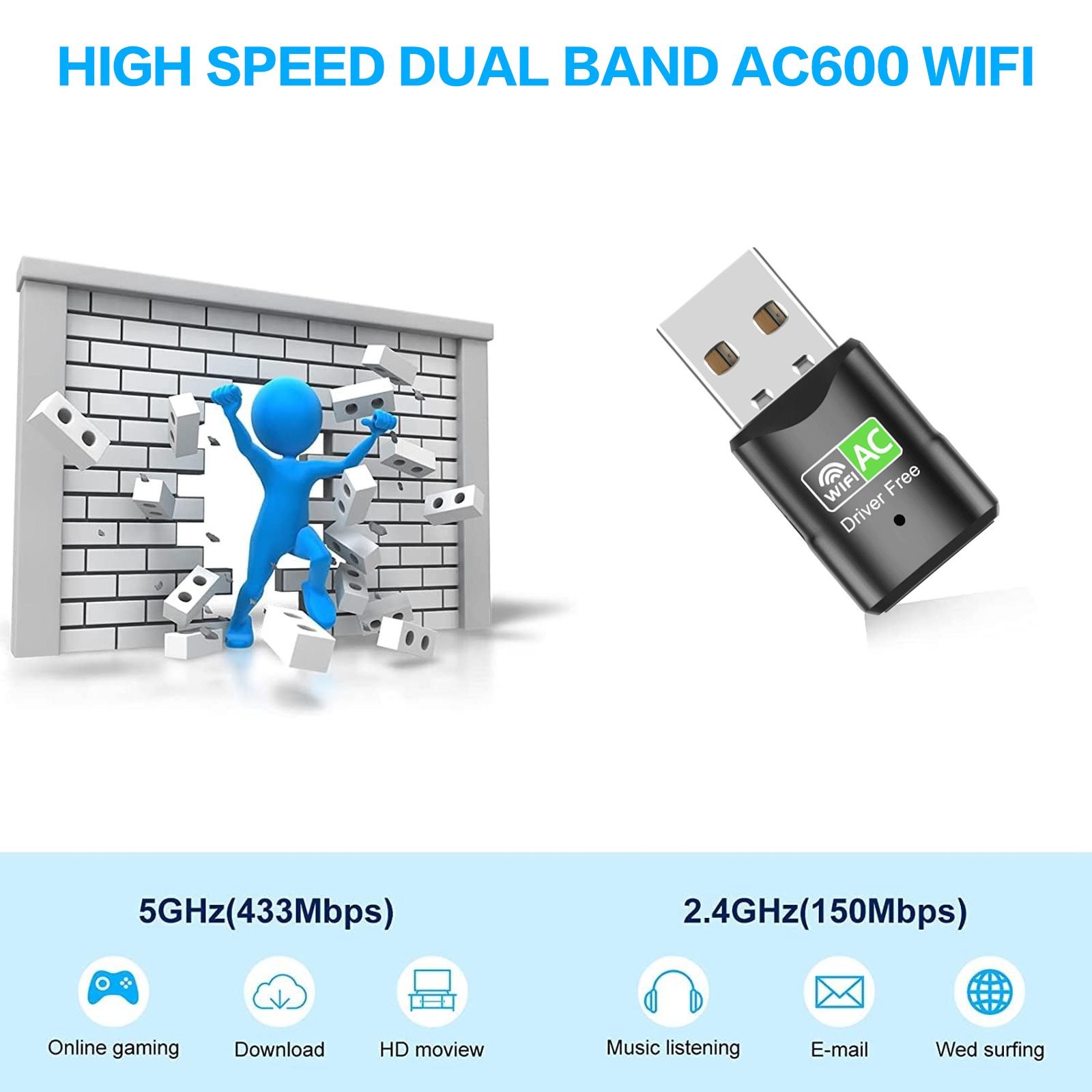 AC600 USB WiFi Adapter, Dual B - Smart Home For Pc avis et prix
