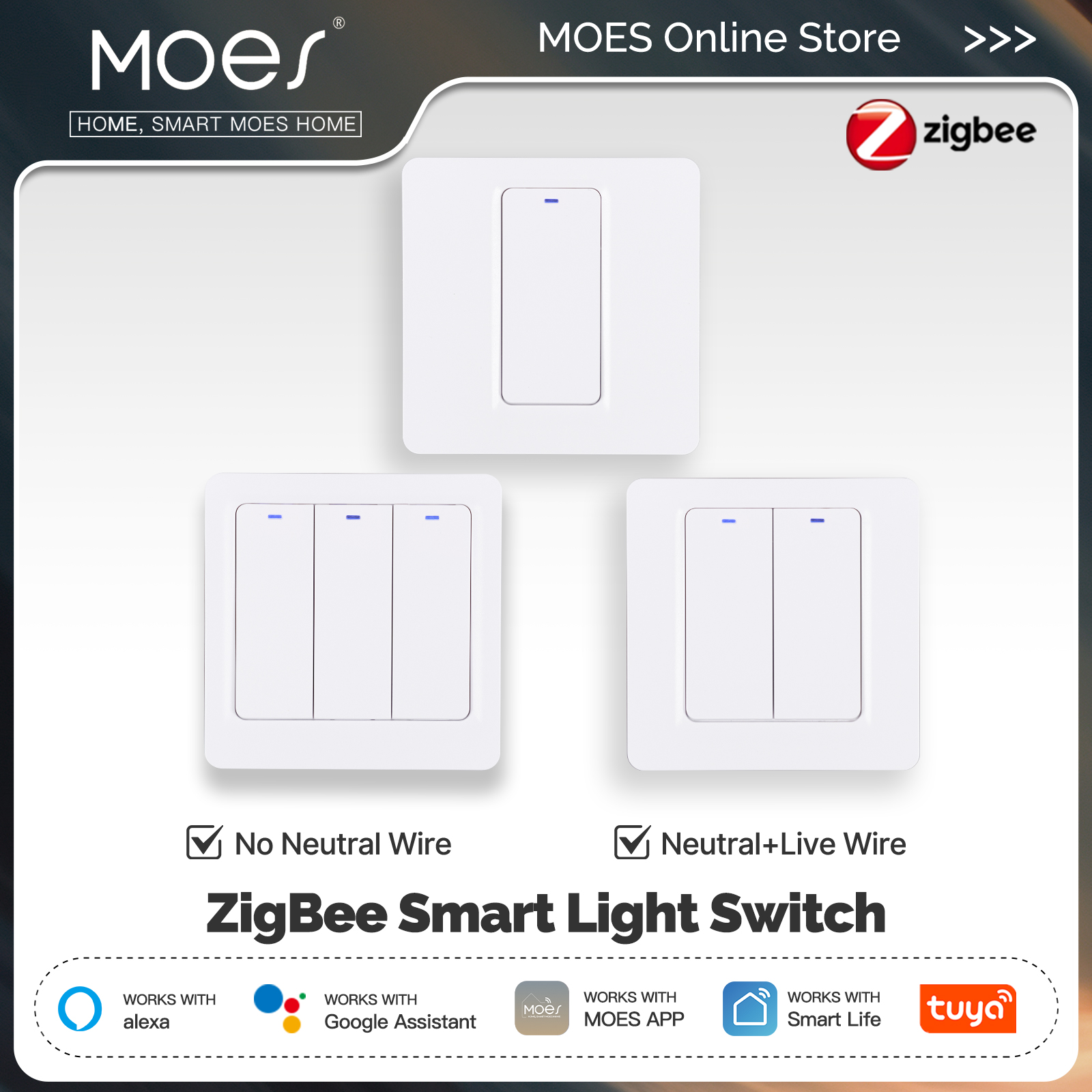 MOES ZigBee Smart Light Switch - Tuya Smart Switch avis et prix