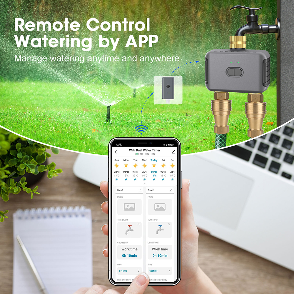 Tuya 2 Zone Watering Timer Gar - Smart Home Devices avis et prix