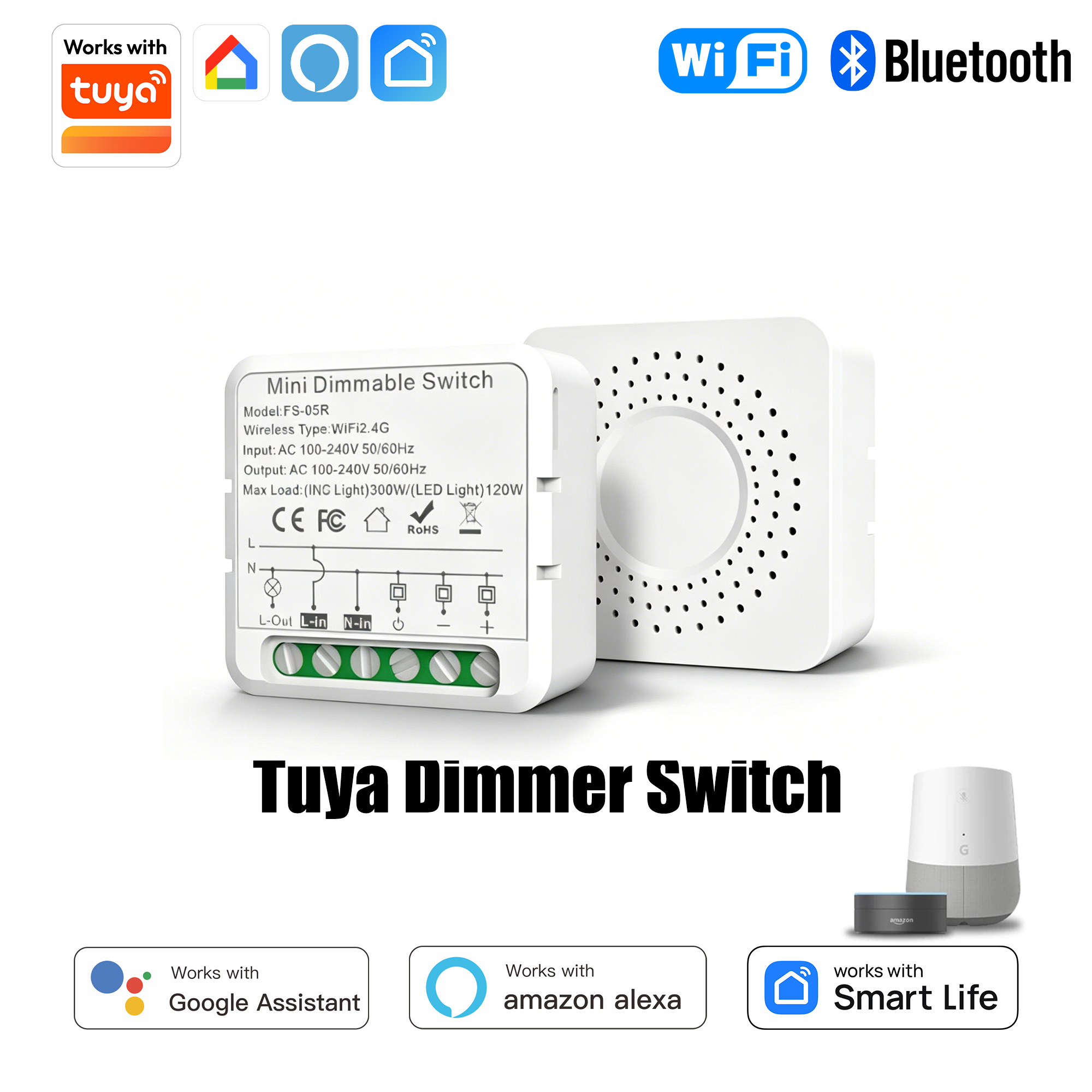 Tuya WiFi Hidden Dimmer Switch - Tuya Smart Switch avis et prix